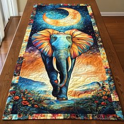 Elephant Against Colorful Sunset Table Runner - Made to Order TABLE928