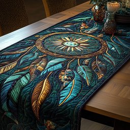 Dreamcatcher with Golden Sun Center Table Runner - Made to Order TABLE928