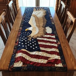 Eagle Over the American Flag Table Runner - Made to Order TABLE928