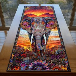 Elephant Majesty Table Runner - Made to Order TABLE928