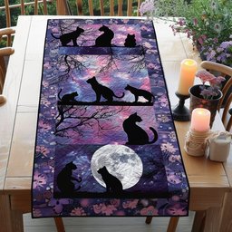 Dreamy Night Black Cats Table Runner - Made to Order TABLE928