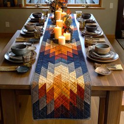 Diamond Sunrise Glow Table Runner - Made to Order TABLE928