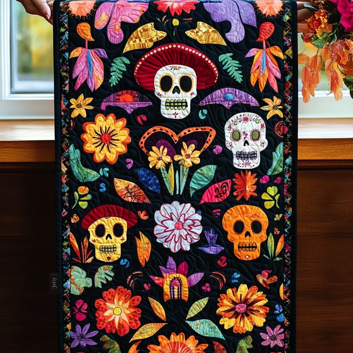 Dia De Los Muertos Joy Table Runner - Made to Order TABLE928