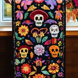 Dia De Los Muertos Joy Table Runner - Made to Order TABLE928