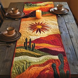 Desert Hills with Cactus and Sun Table Runner - Made to Order TABLE928