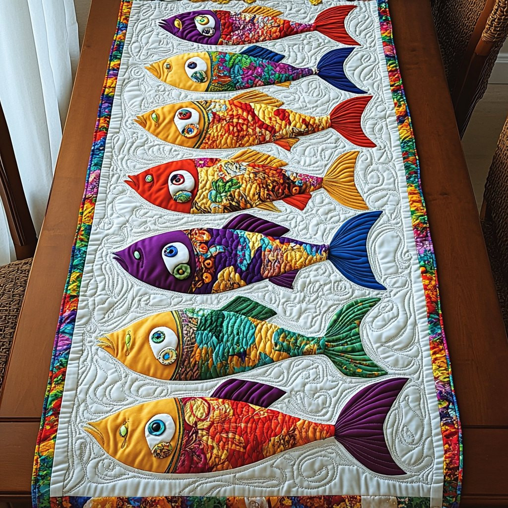 Deep Sea Fish Table Runner - Made to Order TABLE928