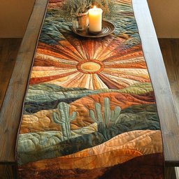 Desert Sunrise with Cactus Table Runner - Made to Order TABLE928