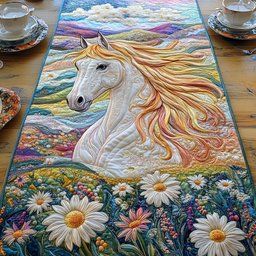Daisy Horse Charm Table Runner - Made to Order TABLE928