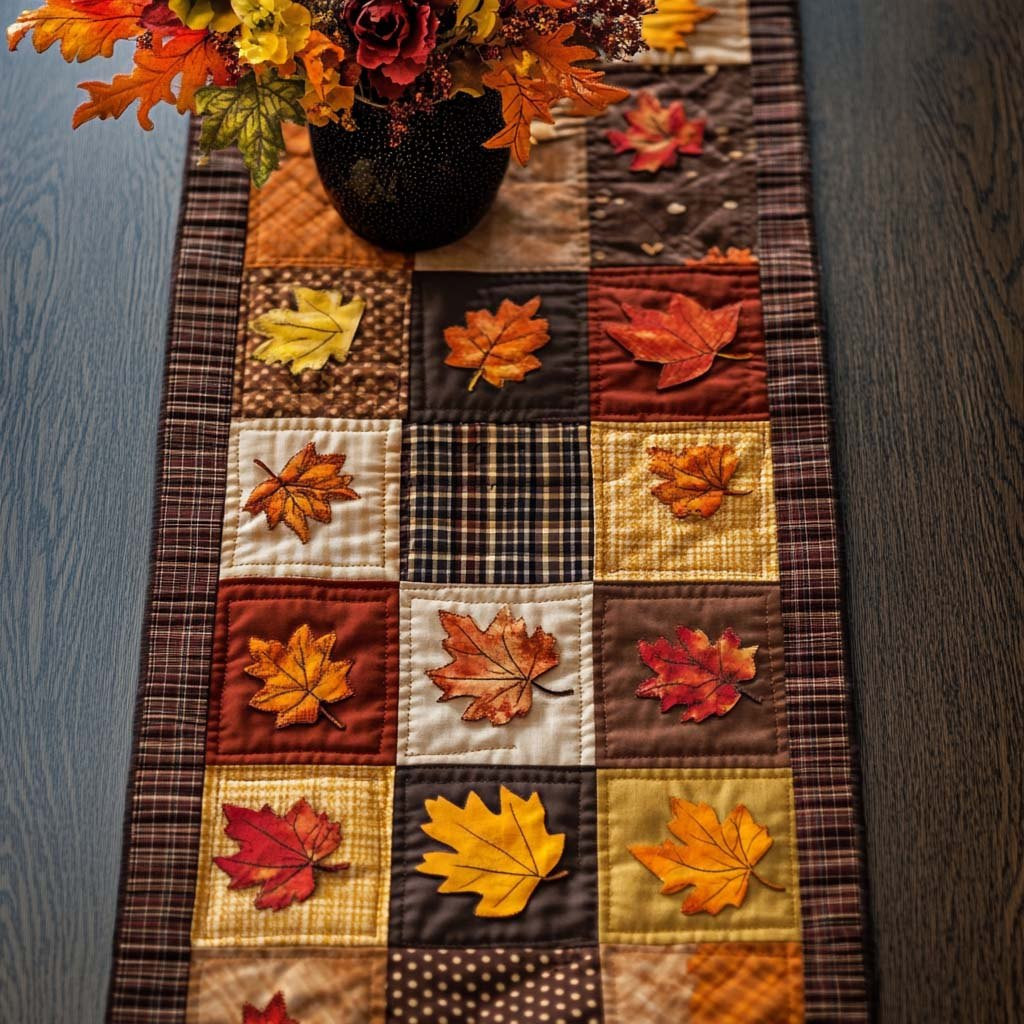 Dancing Maple Leaves Table Runner - Made to Order TABLE928