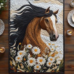 Daisy Horse Table Runner - Made to Order TABLE928