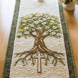 Cross of the Divine Path Table Runner - Made to Order TABLE928