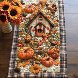 Crisp Bird Flight Table Runner - Made to Order TABLE928