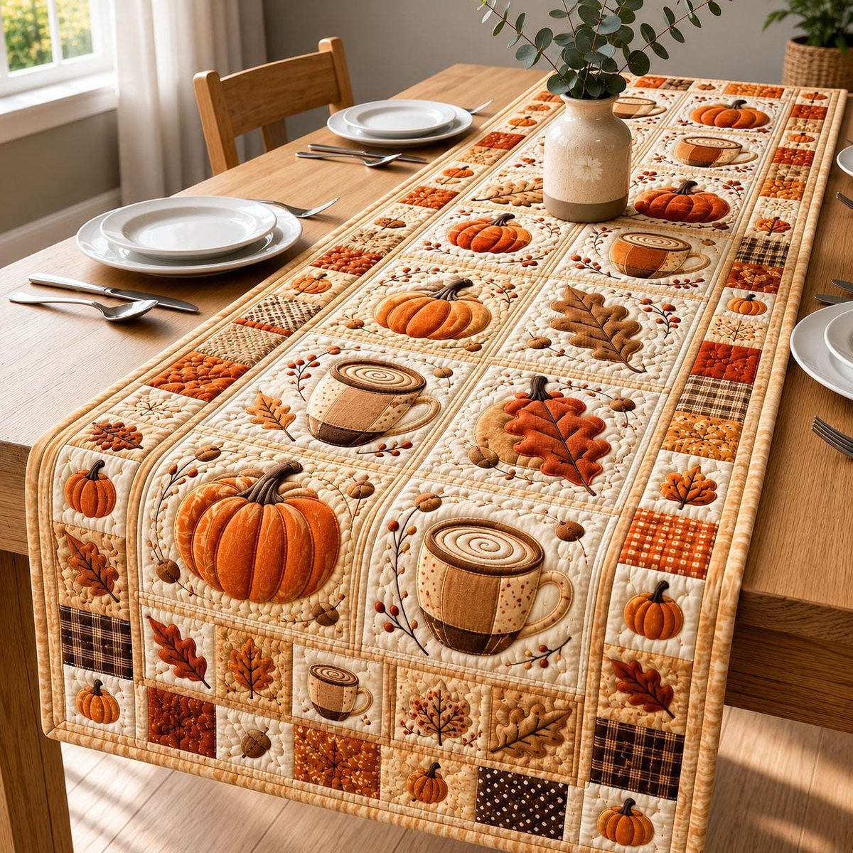 Cozy Pumpkin Spice Table Runner - Made to Order TABLE928