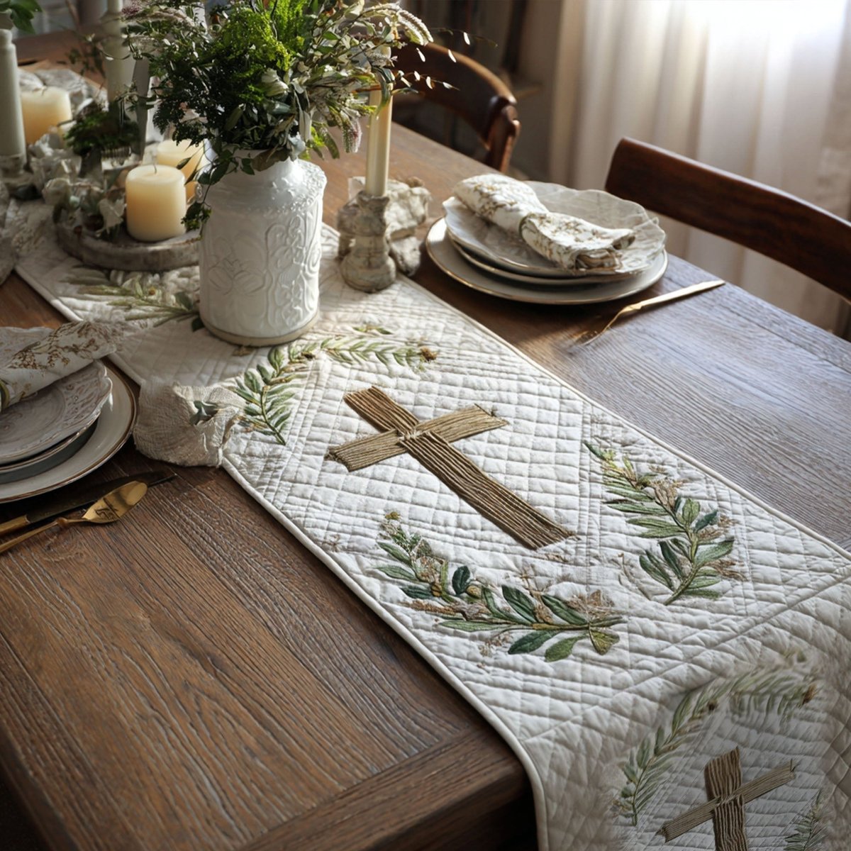 Cross of Glory and Grace Table Runner - Made to Order TABLE928