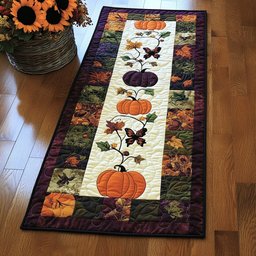 Cozy Pumpkin Harvest Table Runner - Made to Order TABLE928
