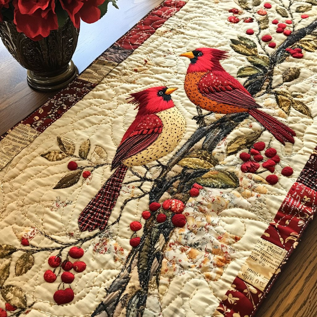 Crimson Melody Table Runner - Made to Order TABLE928