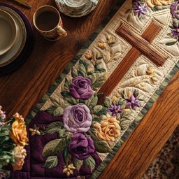 Cross of Grace and Peace Table Runner - Made to Order TABLE928