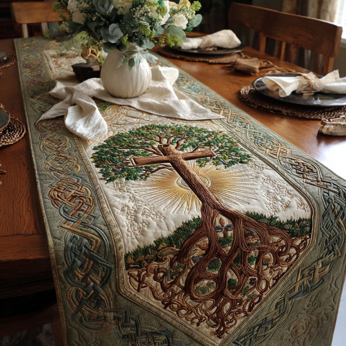 Cross of Sanctuary Table Runner - Made to Order TABLE928