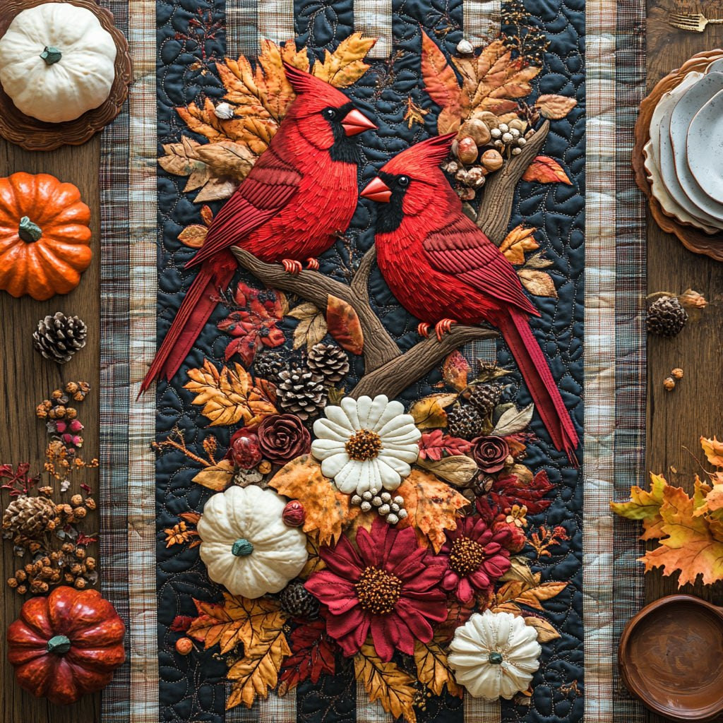 Crimson Cardinal Table Runner - Made to Order TABLE928