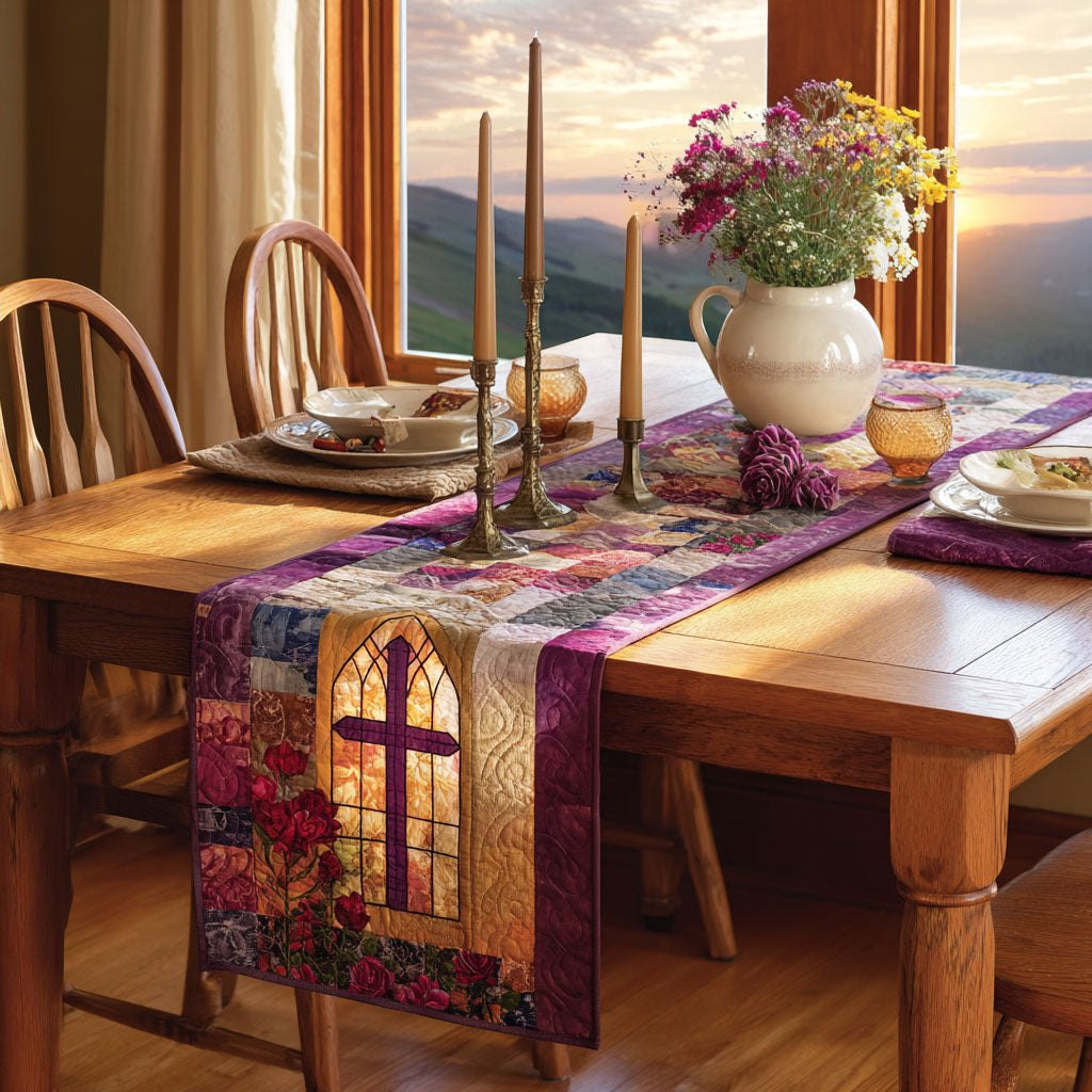Cross of Heavenly Peace Table Runner - Made to Order TABLE928
