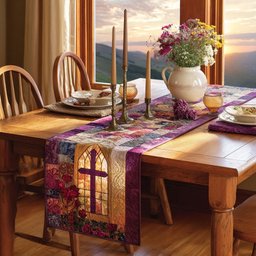 Cross of Heavenly Peace Table Runner - Made to Order TABLE928