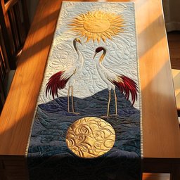 Cranes Before Blue Mountains Table Runner - Made to Order TABLE928