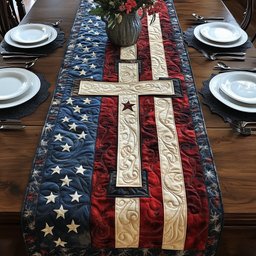 Cross of Liberty Table Runner - Made to Order TABLE928