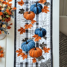 Crisp Pumpkin Air Table Runner - Made to Order TABLE928