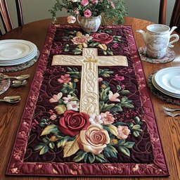 Cross of Serenity Table Runner - Made to Order TABLE928