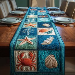 Coastal Patchwork Table Runner - Made to Order TABLE928