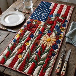 Classic American Flowers Table Runner - Made to Order TABLE928