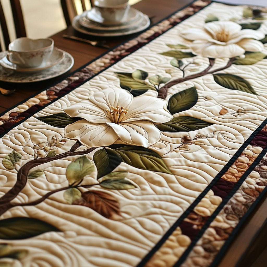 Classic Magnolia Radiance Table Runner - Made to Order TABLE928