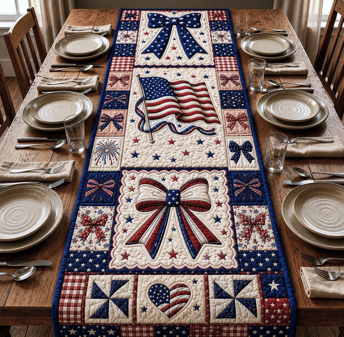 Coquette America Bow Table Runner - Made to Order TABLE928