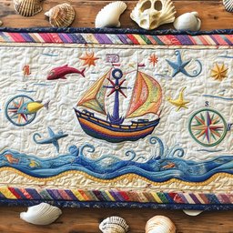 Compass of Sailor Table Runner - Made to Order TABLE928