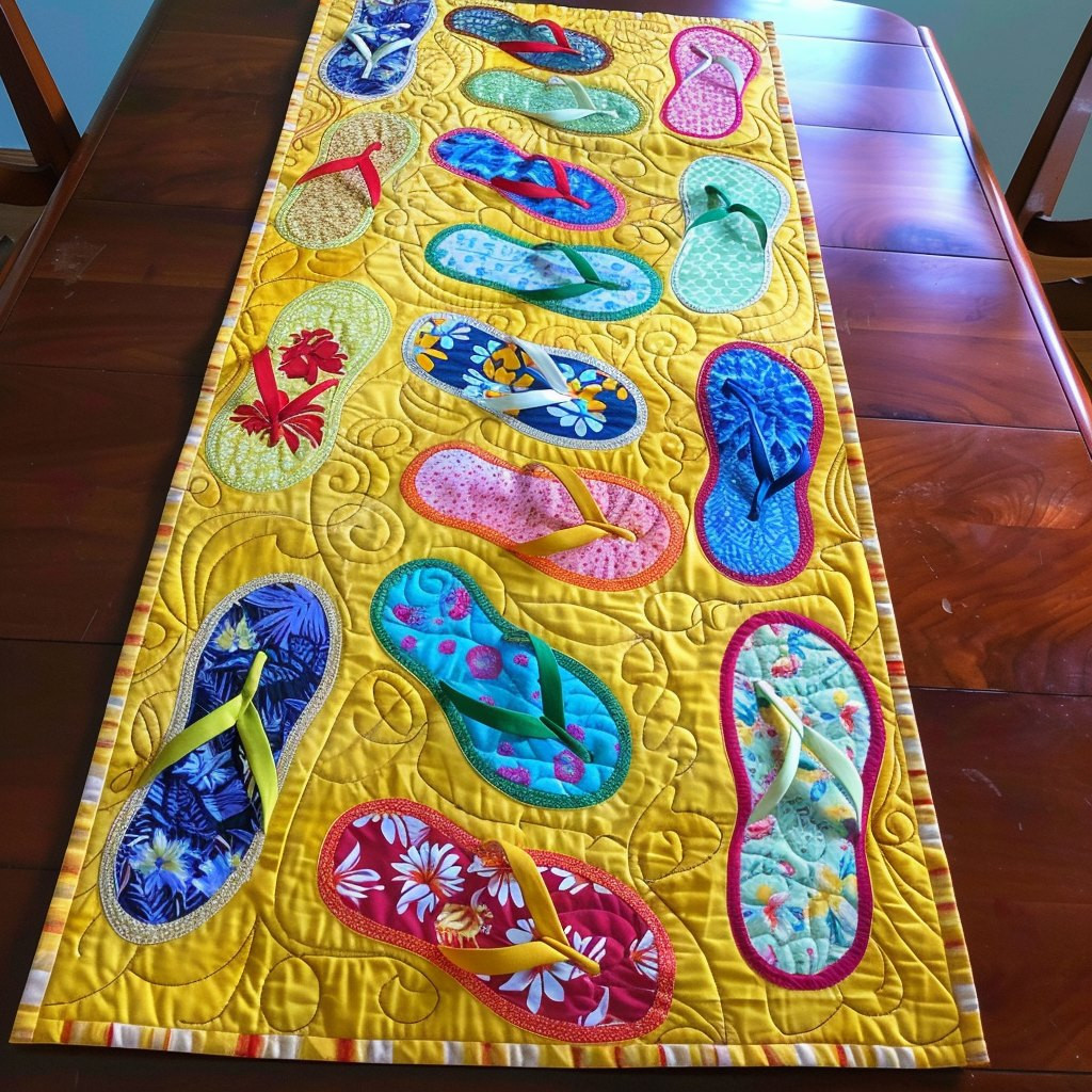 Colorful Coastline Table Runner - Made to Order TABLE928