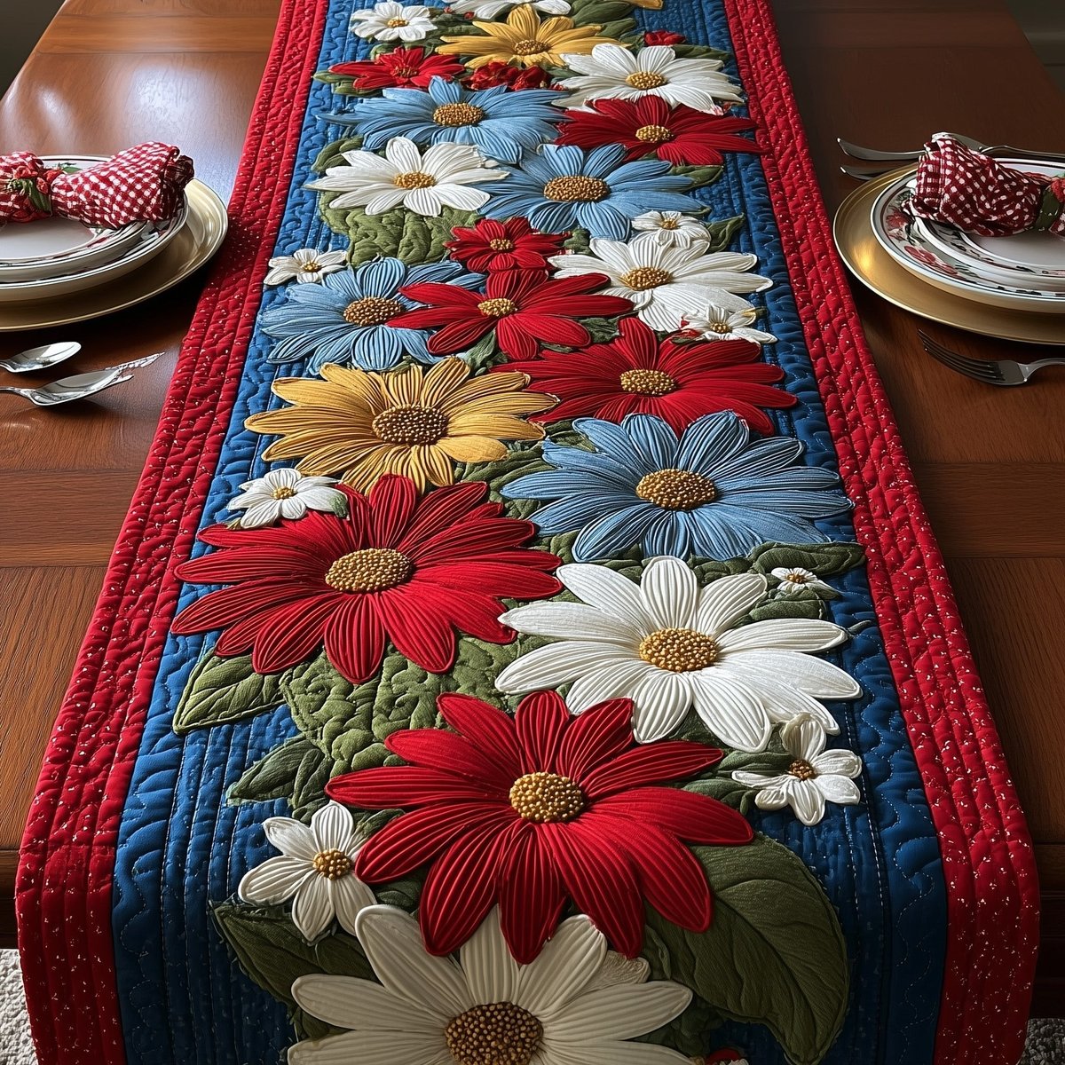 Colorful Daisy Table Runner - Made to Order TABLE928