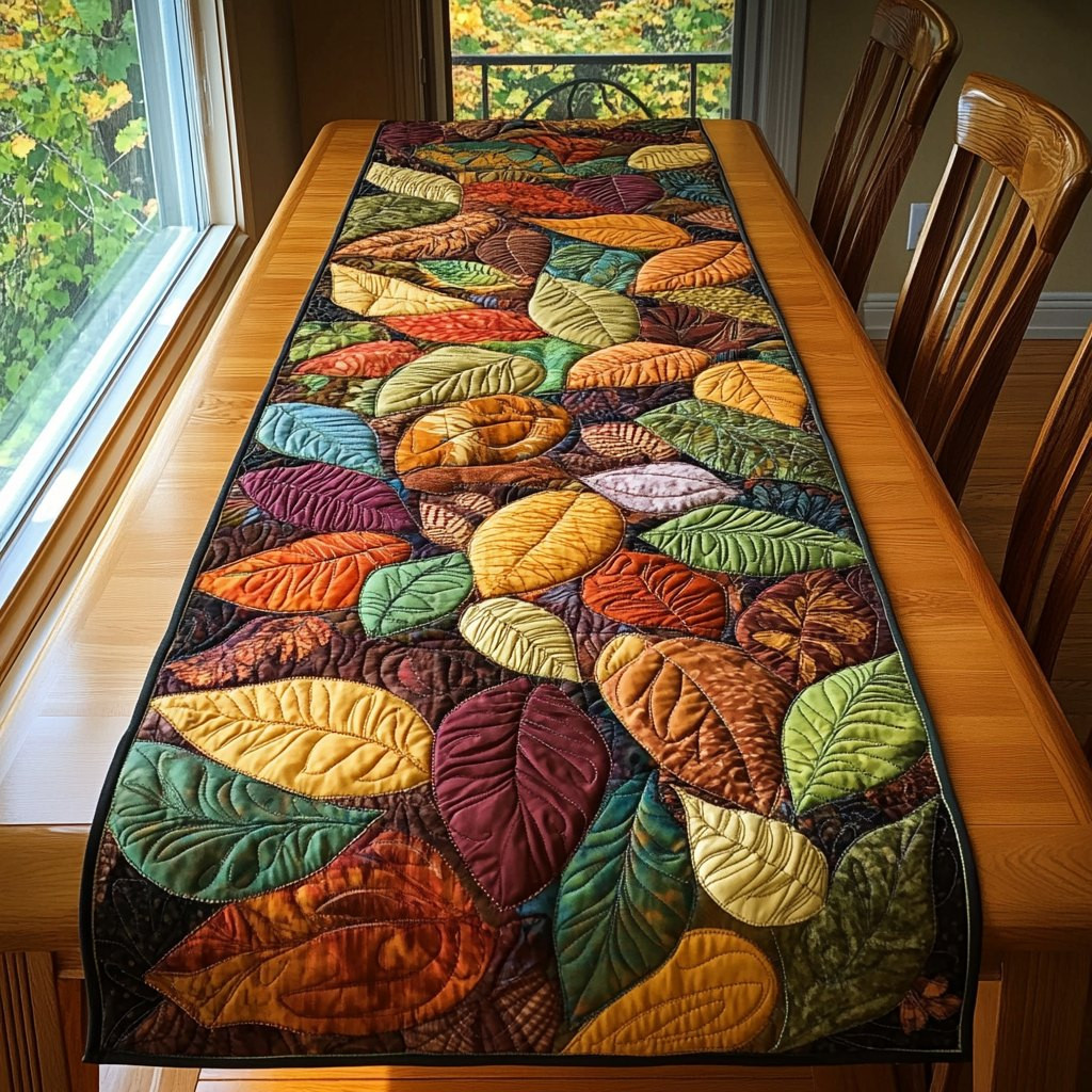 Colorful Autumn Leaves Table Runner - Made to Order TABLE928