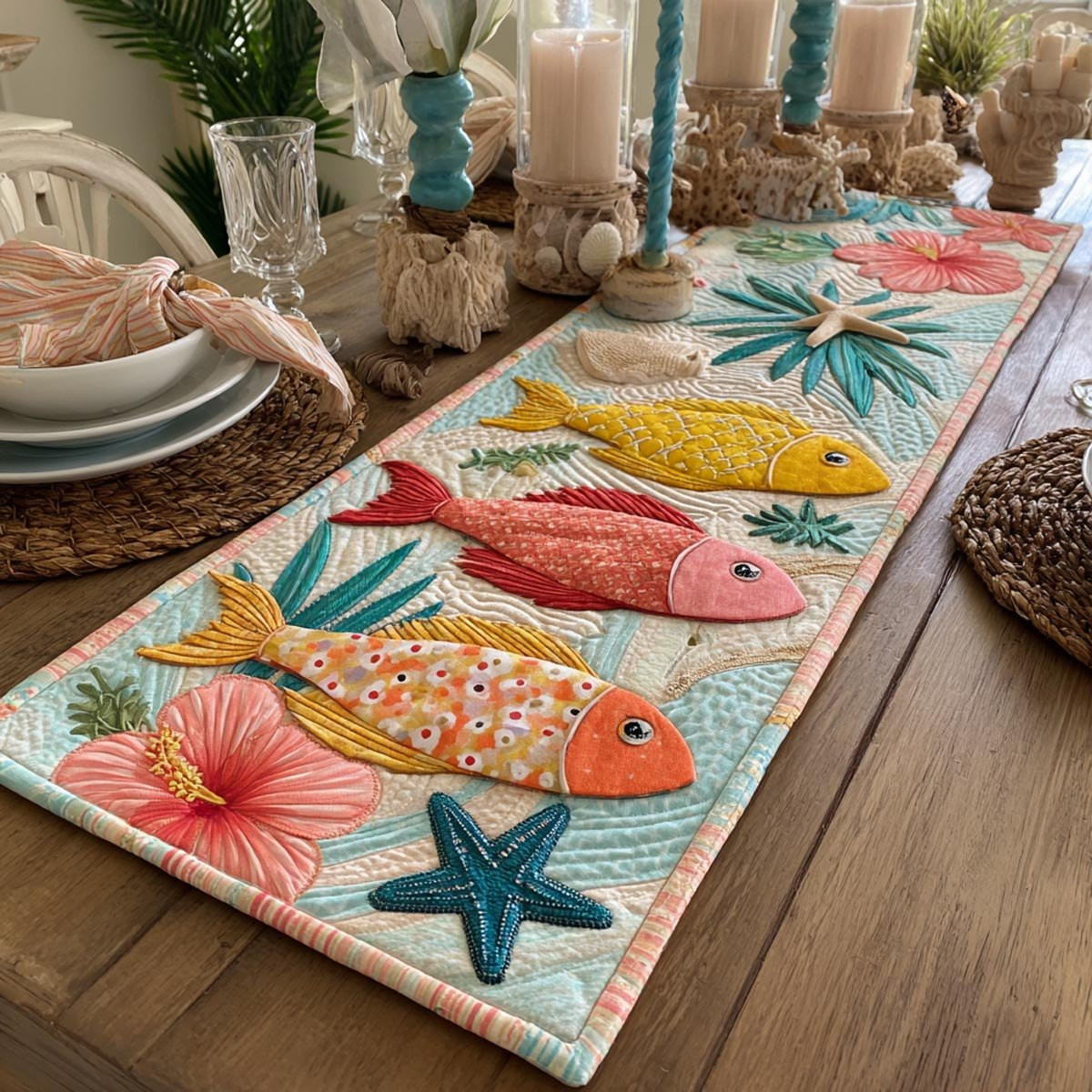 Coastal Whispers Table Runner - Made to Order TABLE928