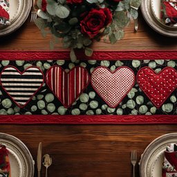 Classic Valentine Hearts Table Runner - Made to Order TABLE928