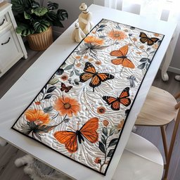 Colorful Monarch Butterflies Table Runner - Made to Order TABLE928