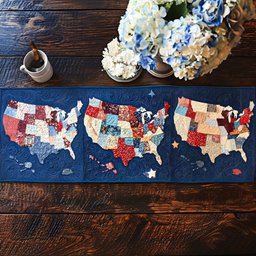 Colorful Homeland Table Runner - Made to Order TABLE928