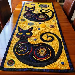 Cosmic Cat Path Table Runner - Made to Order TABLE928