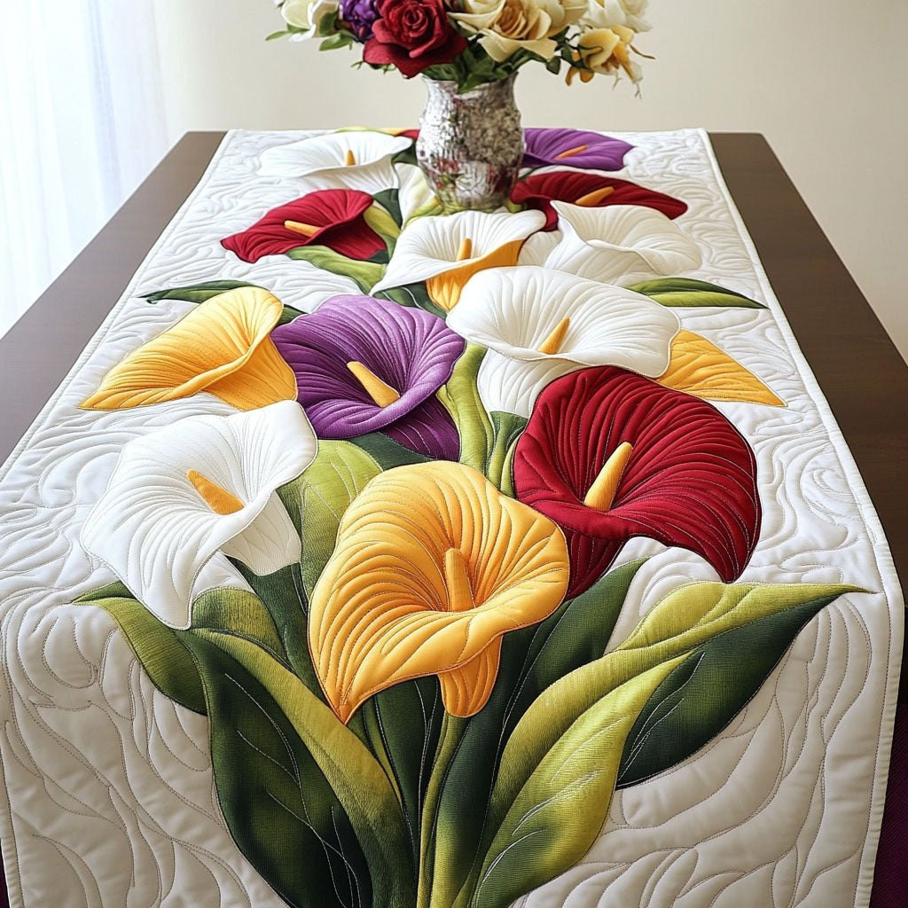 Colorful Calla Garden Table Runner - Made to Order TABLE928