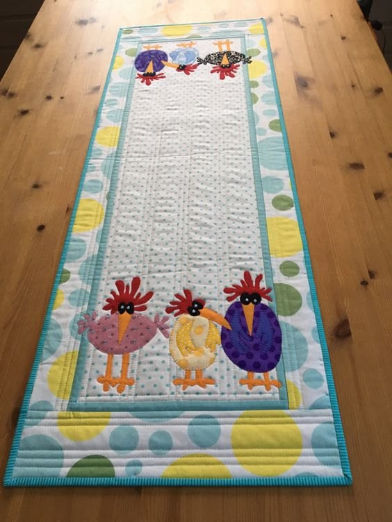 Colorful Coop Table Runner - Made to Order TABLE928