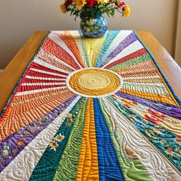 Colorful Rays Table Runner - Made to Order TABLE928