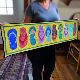 Colorful Flip Flops Table Runner - Made to Order TABLE928