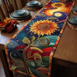Cosmic Sunflower Table Runner - Made to Order TABLE928