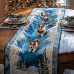 Corgi Glacier Table Runner - Made to Order TABLE928