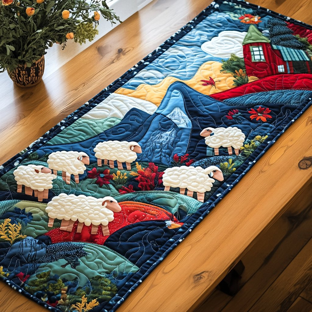 Cozy Flock Table Runner - Made to Order TABLE928