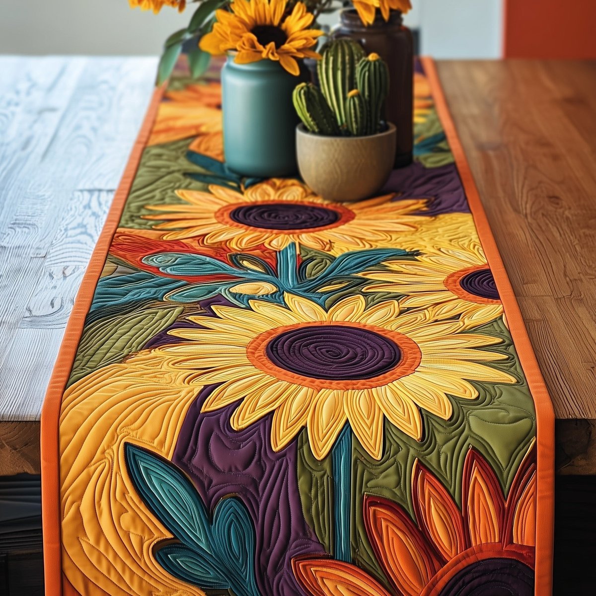 Colorful Sunflower Table Runner - Made to Order TABLE928